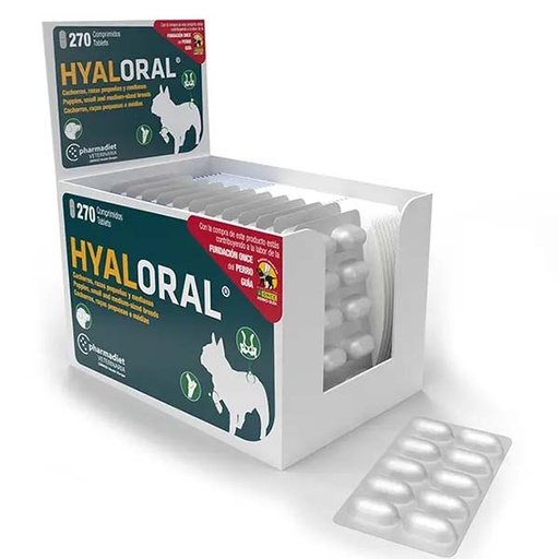 [PA_HLR101] HYALORAL Perros Pequeño y Mediano 270comp