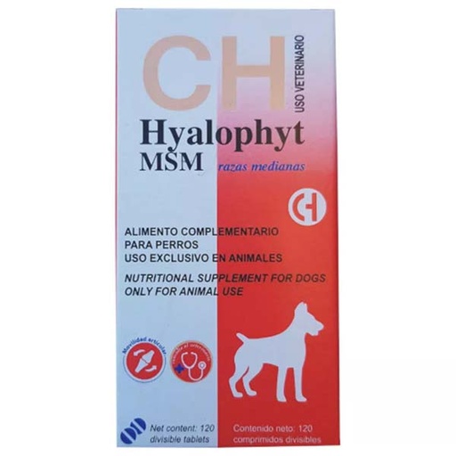 [CH00127] HYALOPHYT MSM RAZAS MEDIANAS 120CP