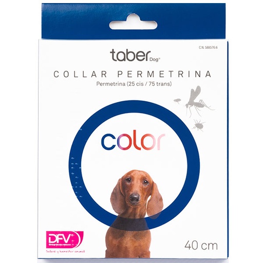 [4220301ESP] TABERDOG COLLAR PERMETRINA AZUL 40cm