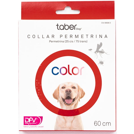 [4220305ESP] TABERDOG COLLAR PERMETRINA ROJO 60cm
