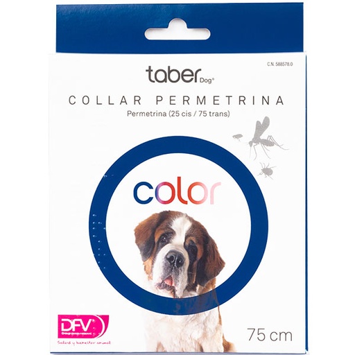 [4220303ESP] TABERDOG COLLAR PERMETRINA AZUL 75cm