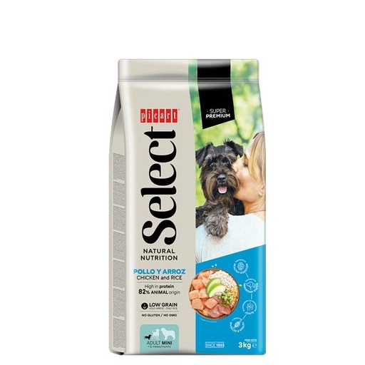 [01008103] SELECT MINI ADULT Pollo y arroz 3KG