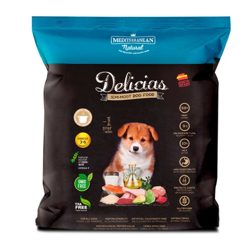 [68370] DELICIAS Semi-Húmedo 800gr. Alimentación completa para cachorros