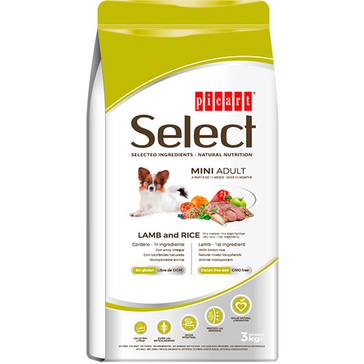 [01021803] SELECT MINI ADULT Cordero y arroz 3KG