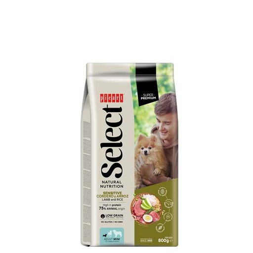 [01021908] SELECT MINI ADULT Cordero y arroz 800gr