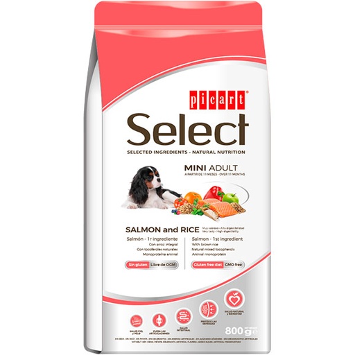 [01022108] SELECT MINI ADULT Salmon y arroz 800gr