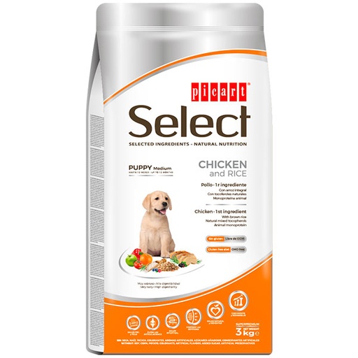 [01004403] SELECT PUPPY Pollo y arroz 3KG