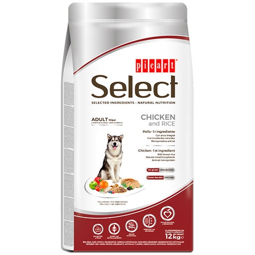 [01022912] SELECT MAXI ADULT Pollo y arroz 12KG