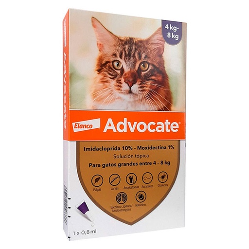 [BA113] ADVOCATE GATO 3 x 0.8ml 4-8 KG
