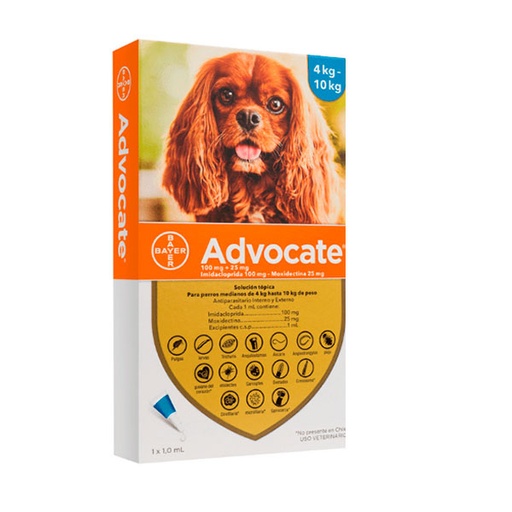 [BA115] ADVOCATE PERRO 3 x 1ml 4-10KG