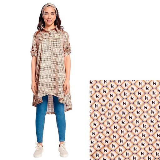 [W847] ARTERO BLUSÓN TOKYO OP-ART "XXL"