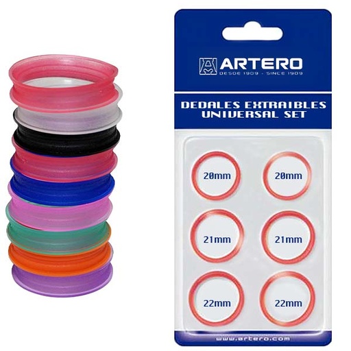 [A248] ARTERO SET DEDALES SILICONA NARANJA 6UDS