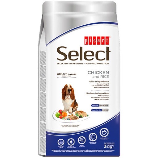 [01012803] SELECT ADULT 7+ Pollo y Arroz 3KG