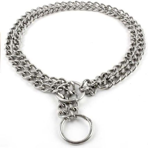 [013111] COLLAR DOBLE CADENA AHOGO 40cm