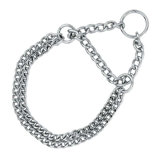 [01297] COLLAR DOBLE CADENA SEMIAHOGO 60cm