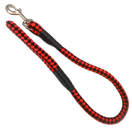 [012484] CORREA CUERDA 15mm x 120cm CON CUERO NEGRO