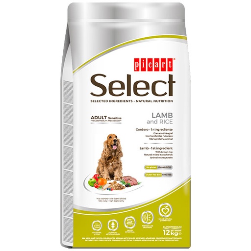 [01023012] SELECT ADULT SENSITIVE Cordero y arroz 12KG