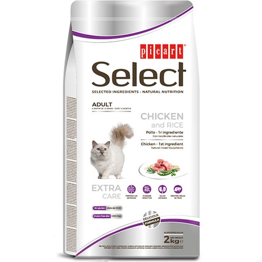 [02006502] SELECT CAT ADULT Pollo y Arroz 2KG