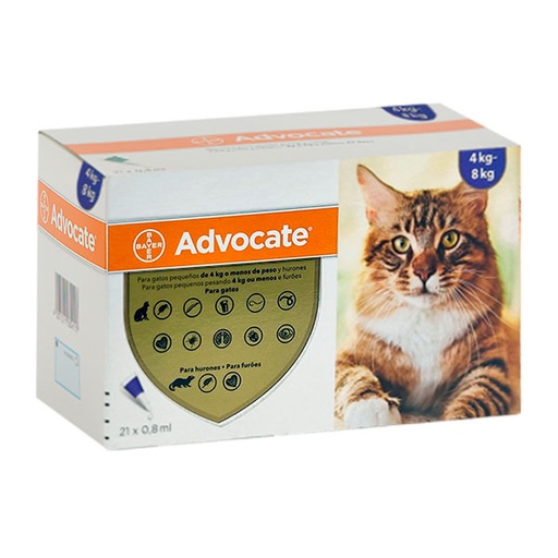 [BA119] ADVOCATE GATO 21 x 0.8ml 4-8 KG