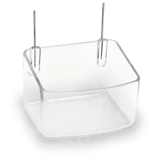 [K819] COMEDERO-BEBEDERO TRANSP. LORO CON GANCHOS