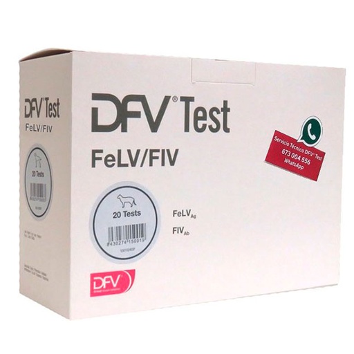 [5501024ESP] DFV TEST FELV/FIV 20 uds.
