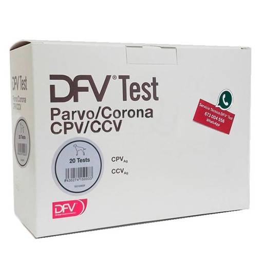 [5501027ESP] DFV TEST PARVO/CORONA 20 uds.