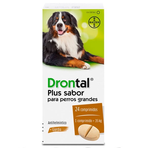 [460981] DRONTAL PLUS AROMA PERROS GRANDES 24 comp