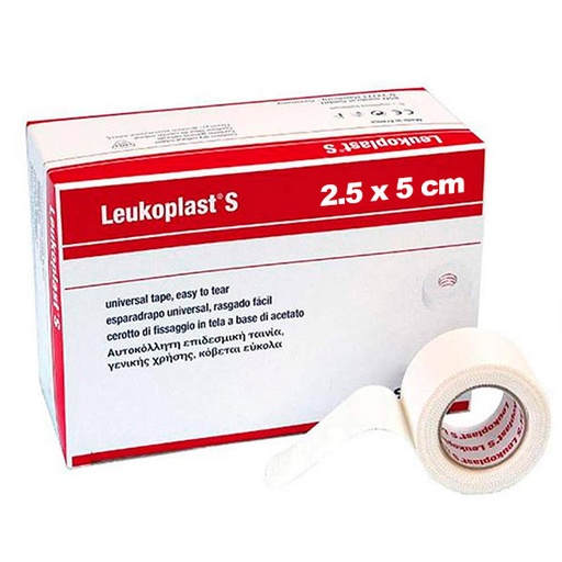 [R02620] ESPARADRAPO TELA 2.5x5 LEUKOPLAST BLANCO