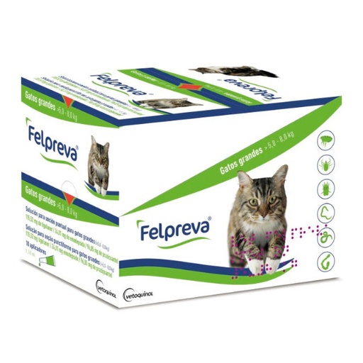 [463697] FELPREVA Gatos grandes 5-8kg (10pip)
