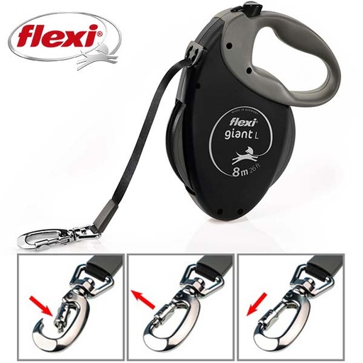 [02301] FLEXI GIANT L PLUS "Cinta" 8m Gris