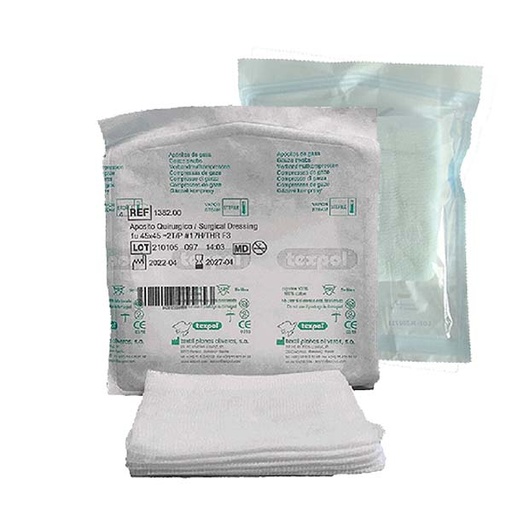 [X02642] GASAS ESTERILES 45x45 ALGODON (2ud/sobre)