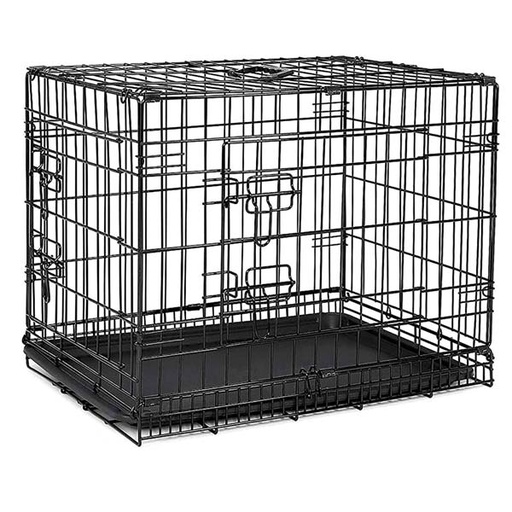 [016251] JAULA PLEGABLE NEGRA SUPER MEDIANA M 79x54x60