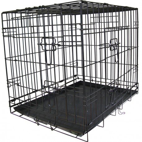 [016250] JAULA PLEGABLE NEGRA SUPER PEQUEÑA S 65x43x49