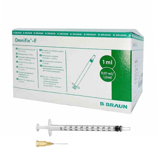 [R01868] JERINGA 1CC +AGUJA 25G OMNIFIX TUBERCULINA 100UDS