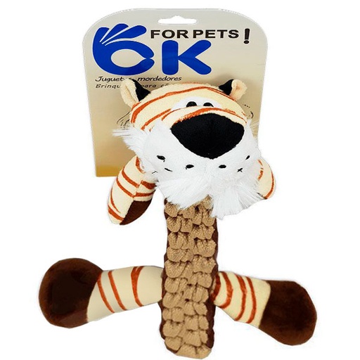 [WYMD17007-D] MORDEDOR TIGRE CON SONIDO 26CM ALGODON