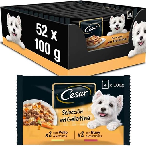 [304921] MULTIPACK CESAR SELECCIÓN GELATINA 13x(4x100g)