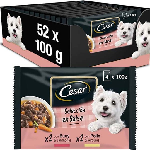 [304911] MULTIPACK CESAR SELECCIÓN SALSA 13x(4x100g)