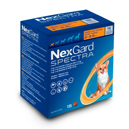 [150490] NEXGARD SPECTRA XS 2-3,5KG 15comp