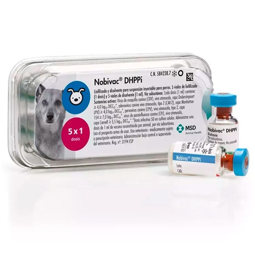 [E3600022373] NOBIVAC DHPPI 5 DOSIS