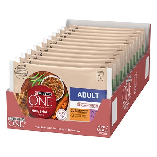 [12573790] WET ONE Mini Pollo y Cordero 10x(4x100g)