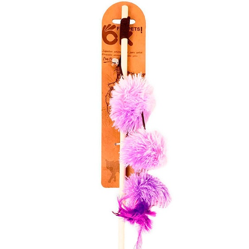 [WYMC17034] PALO CON PELUCHE Y PLUMAS CON CATNIP