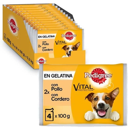 [310264] PEDIGREE POLLO Y CORDERO 13x(4x100g)