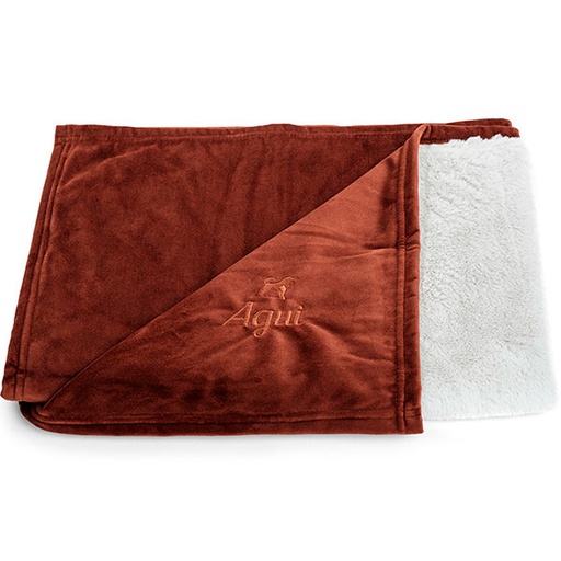 [AG10113] VELVET MANTA 120x80cm Rust Marron