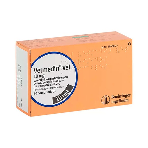 [118790] VETMEDIN MASTICABLE 10MG 50comp.