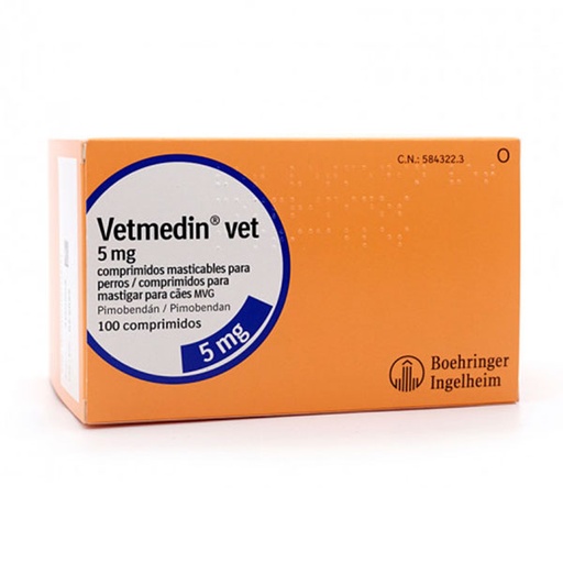 [118787] VETMEDIN MASTICABLE 5MG 100Comp