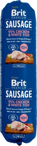 [BR0375] WET EMBUTIDO Pollo y Pesc blanco 12x800 gr