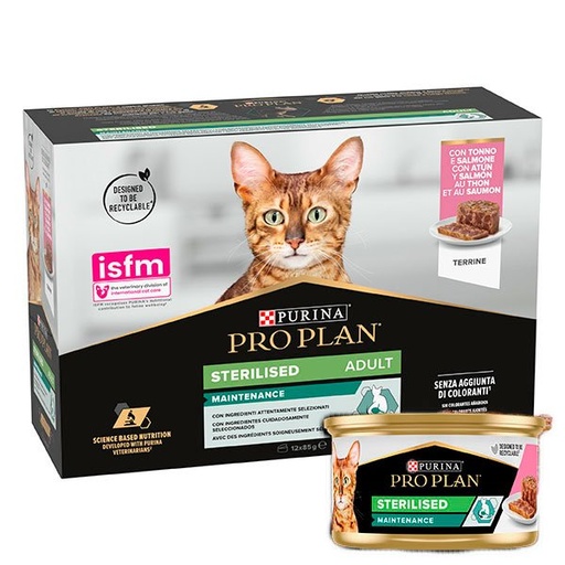 [12562520] WET PROPLAN CAT STERILISED Salmon 12x85g