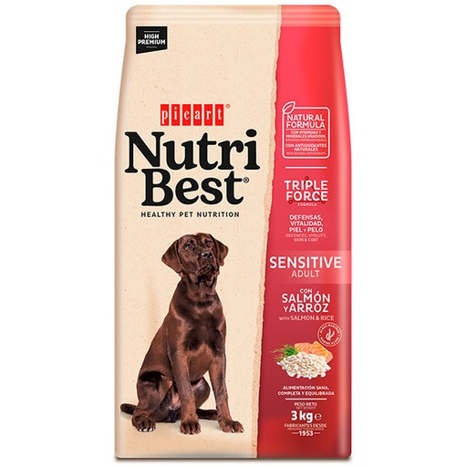 [01417903] NUTRIBEST SENSITIVE Salmon y arroz 3KG