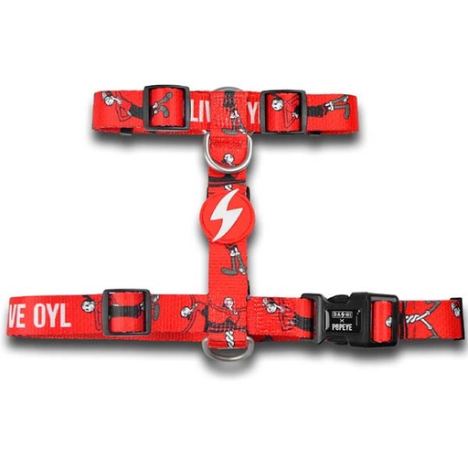 [DBH00096] OLIVE OYL BACK HARNESS LARGE