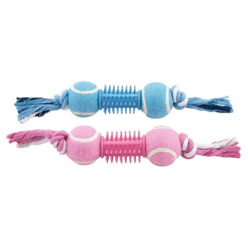 [305X-LL/PE80397] TUBO + 2 PELOTAS TENIS EN CUERDA BICOLOR 28cm. 125-135gr (UMV 4uds.)